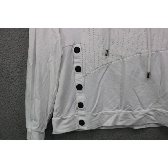 Cabi White Long Sleeve Hooded Sweater-Size Small - Picture 3 of 8